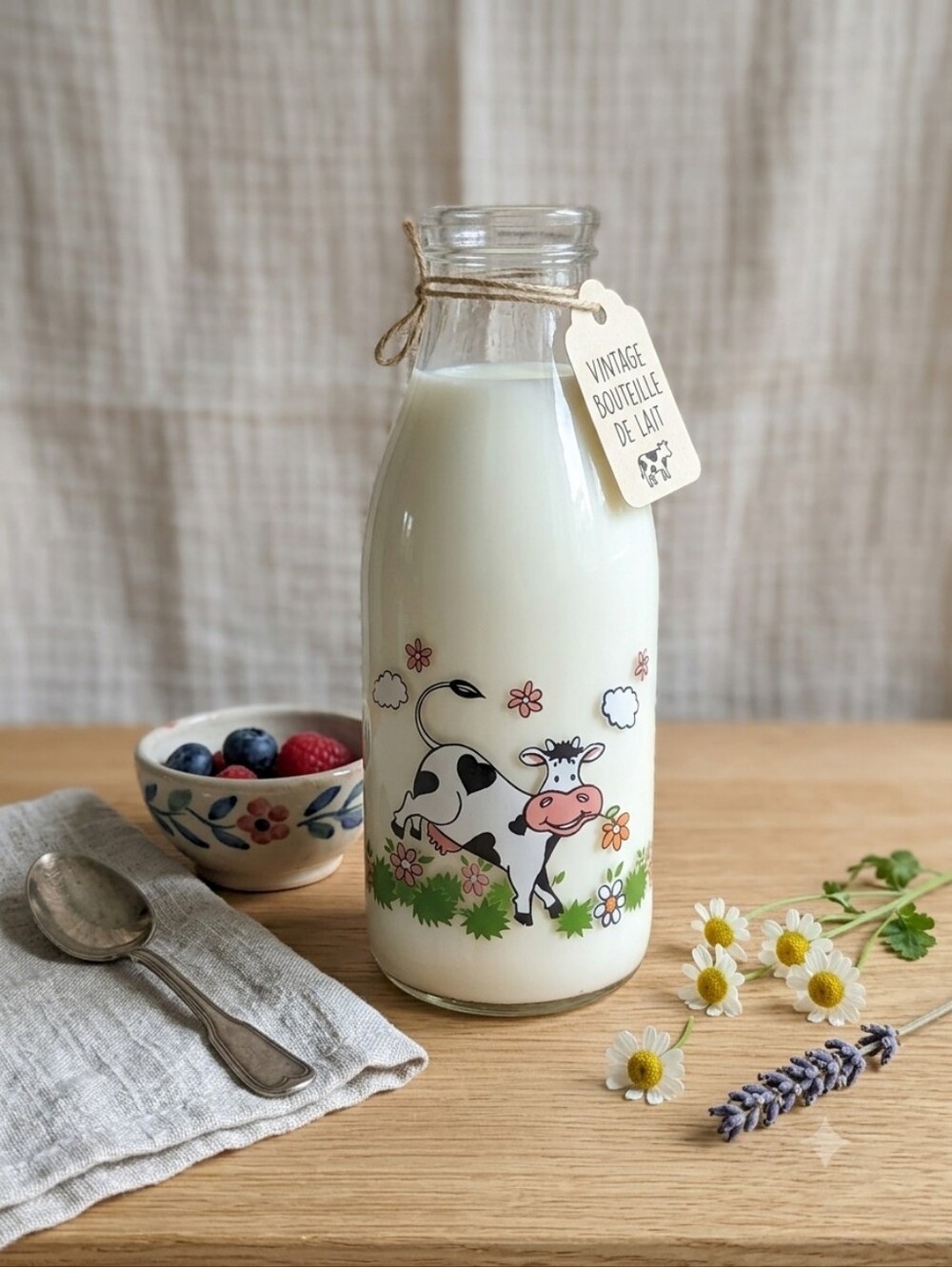 (2/20$)Vintage Glass Le Parfait Cow Milk Jug From France /Farmhouse/ Cottagecore